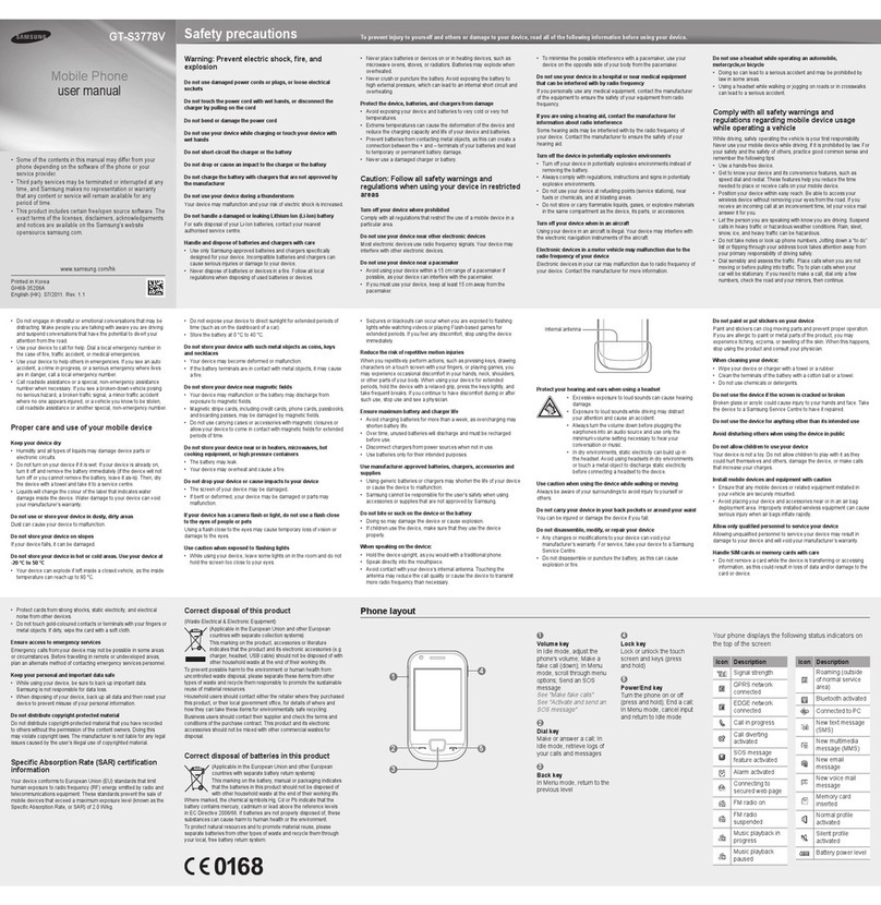 Samsung GT-S3778V User manual