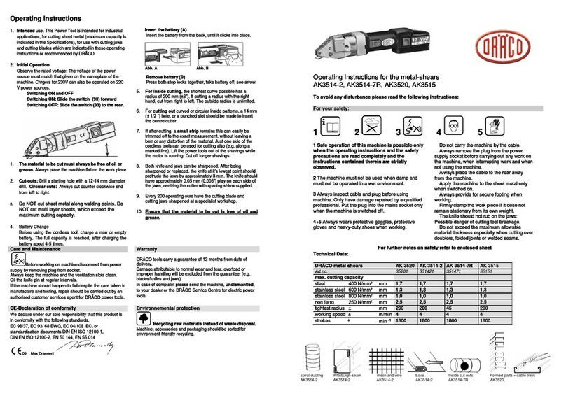 Draco AK3514-2 User manual