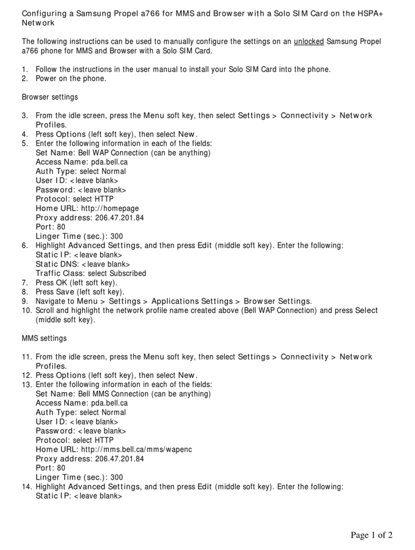 Samsung Propel a766 User manual