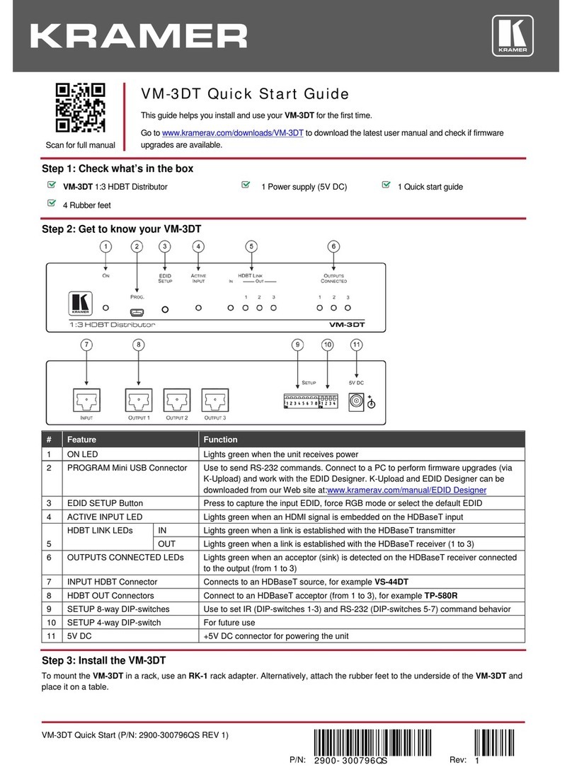 Kramer VM-3DT User manual