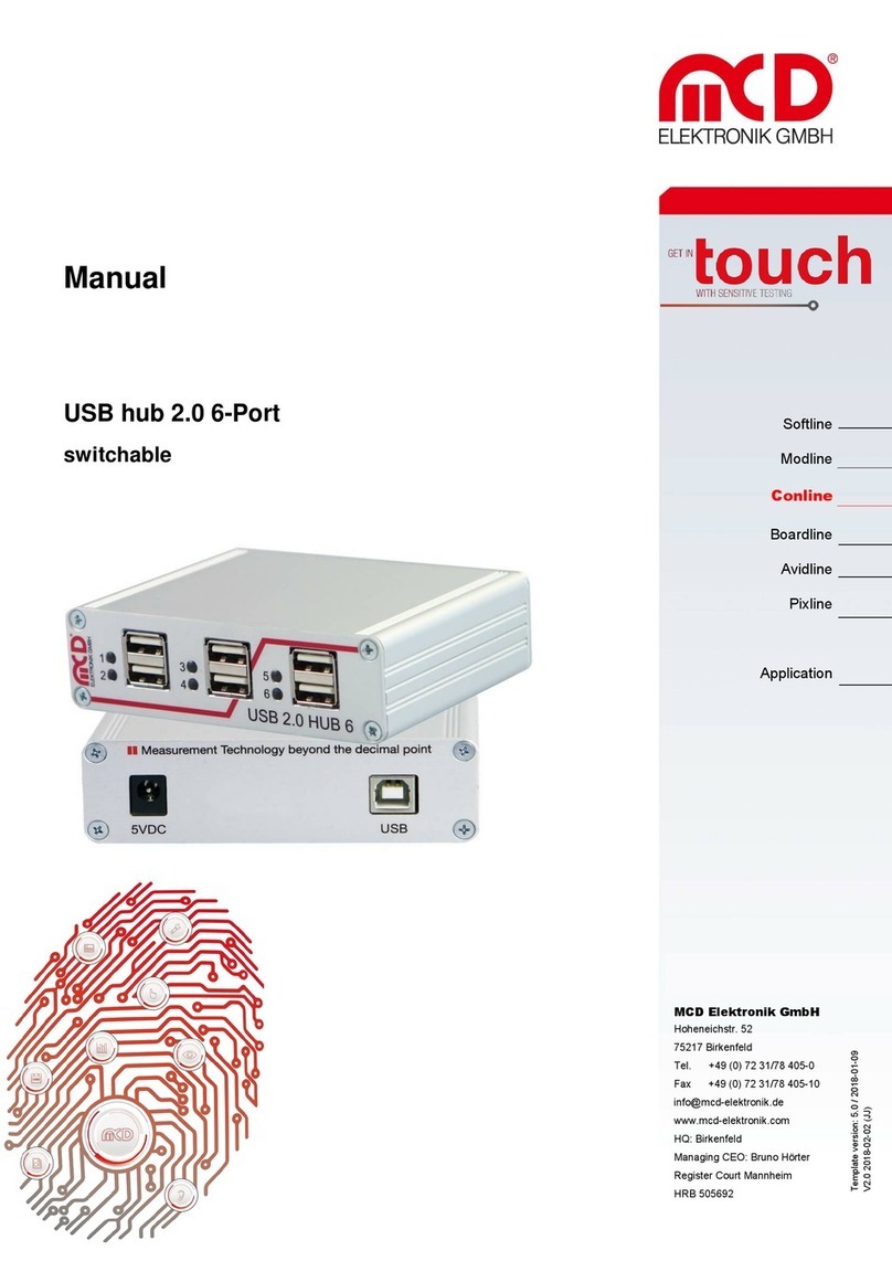 MCD Elektronik USB hub 2.0 6-Port switchable User manual