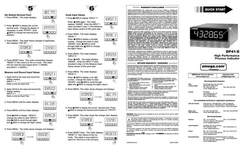 Omega DP41-E User manual