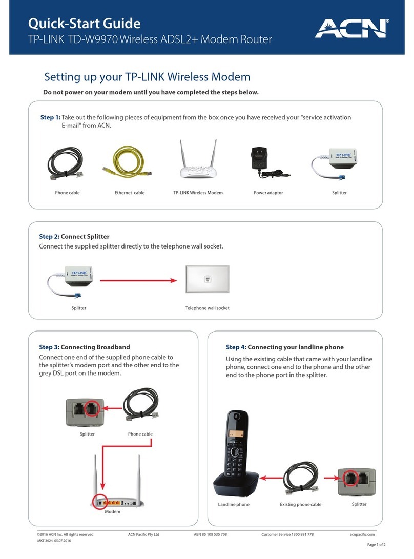 TP-Link TD-W9970 User manual