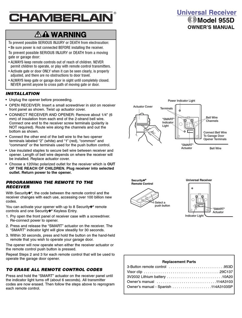 Chamberlain 955D owner's manual