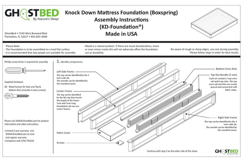 GhostBed Foundation TWIN XL Assembly instructions GhostBed Foundation TWIN XL Assembly instructions