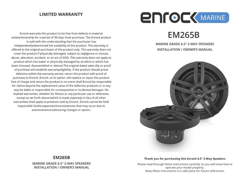 Enrock EM265B Installation and owner's manual