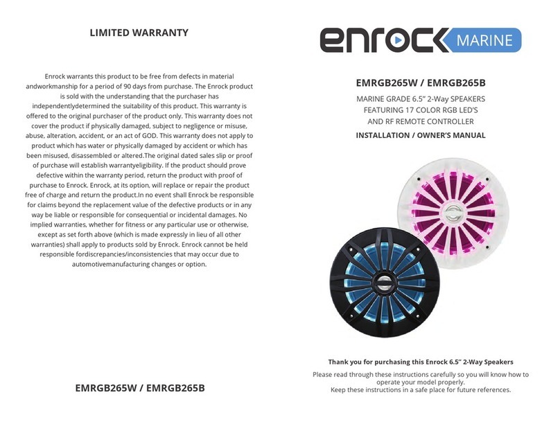 Enrock EMRGB265W Installation and owner's manual