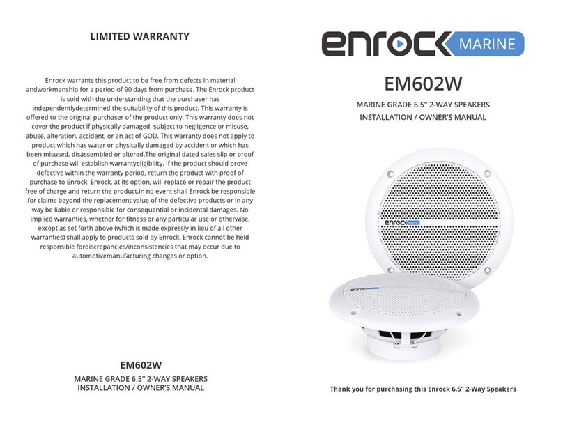 Enrock EM602W Installation and owner's manual