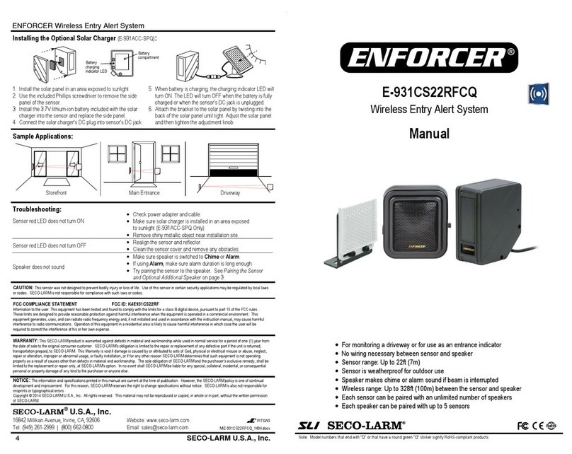 ENFORCER E-931CS22RFCQ User manual