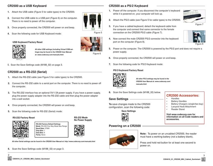 Code CR 2500 User manual