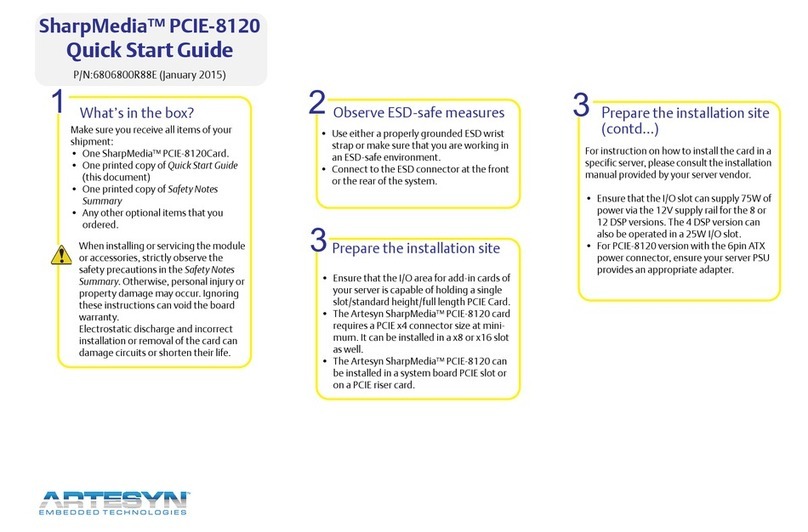 Artesyn SharpMedia PCIE-8120 User manual