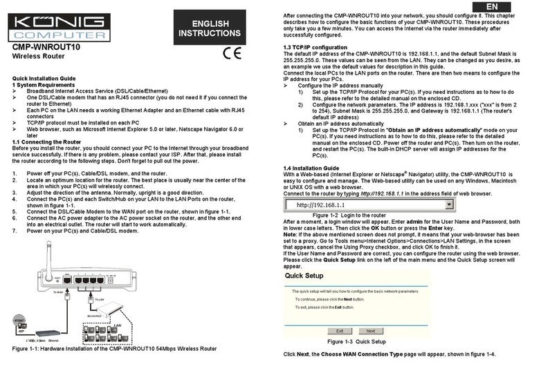 Konig CMP-WNROUT10 User manual