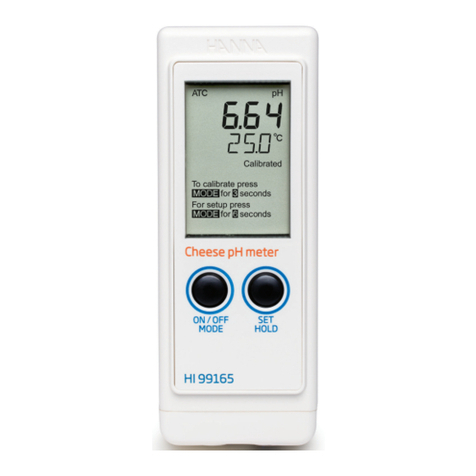 Hanna Instruments HI99165 User manual Hanna Instruments HI99165 User manual