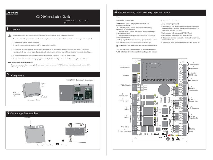 Zksoftware C3-200 installation guide