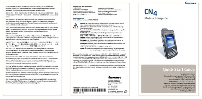 Intermec CN4 quick start guide