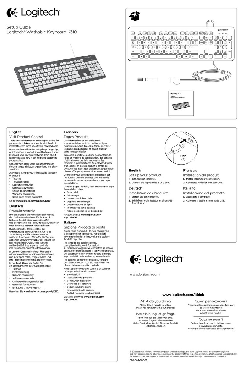 Logitech K310 User manual