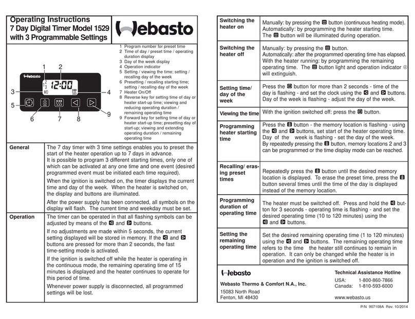 Webasto 1529 User manual