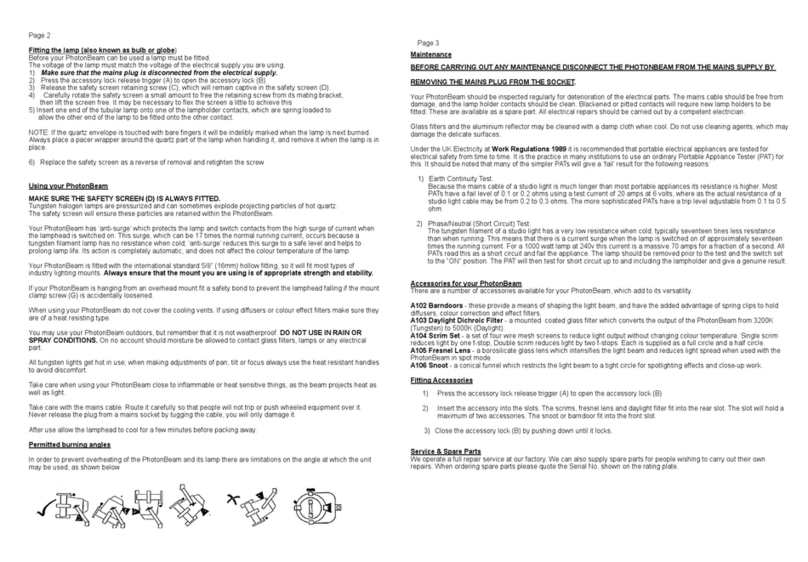 Photon Beard PhotonBeam 800 Instructions for use & installation