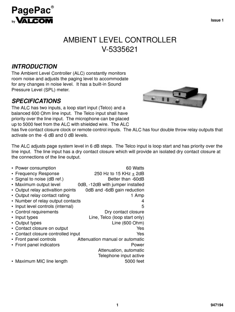 Valcom Pagepac Plus V-5335621 manual