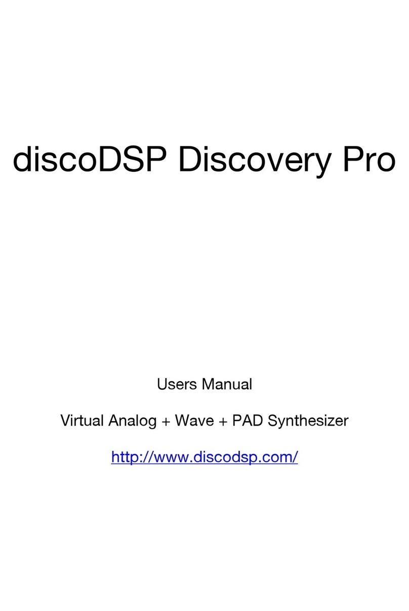 discoDSP Discovery Pro User manual
