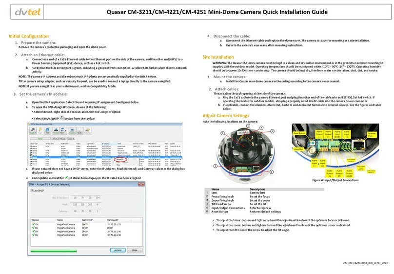 DVTEL CM-3211 Quick installation guide
