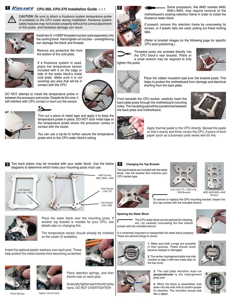 Koolance CPU-360 User manual Koolance CPU-360 User manual