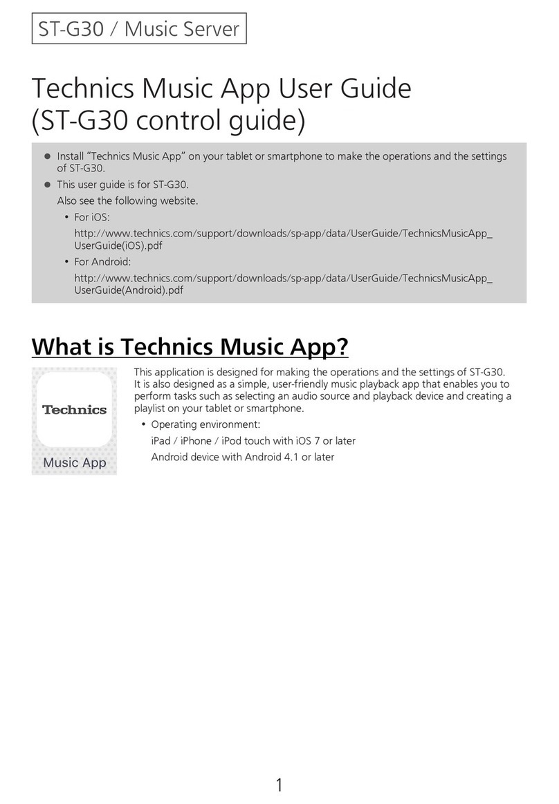 Technics ST-G30 Control guide Technics ST-G30 Control guide