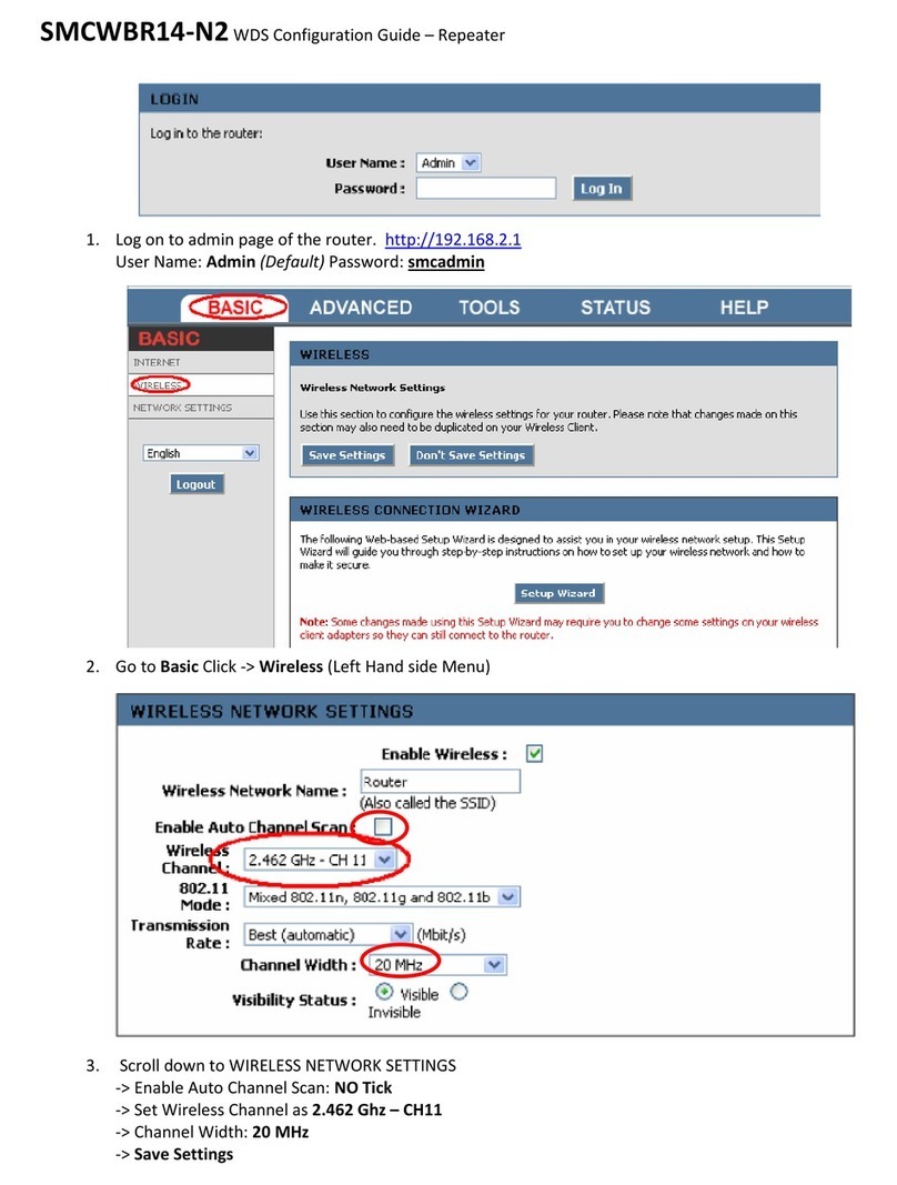 SMC Networks Barricade SMCWBR14-N2 Configuration guide