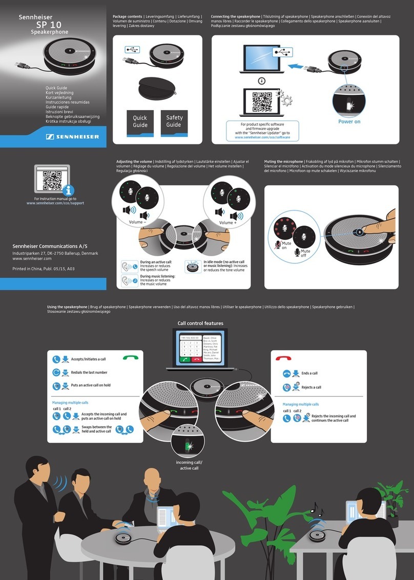 Sennheiser SP 10 quick guide