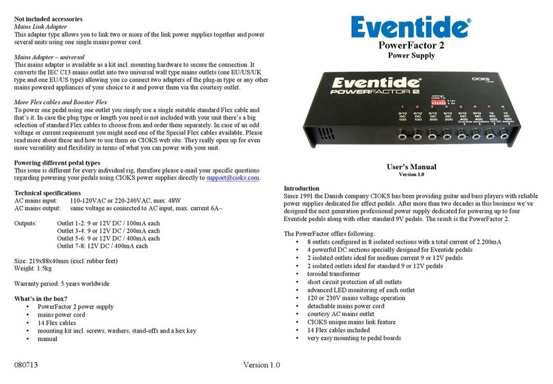 Eventide PowerFactor 2 user manual