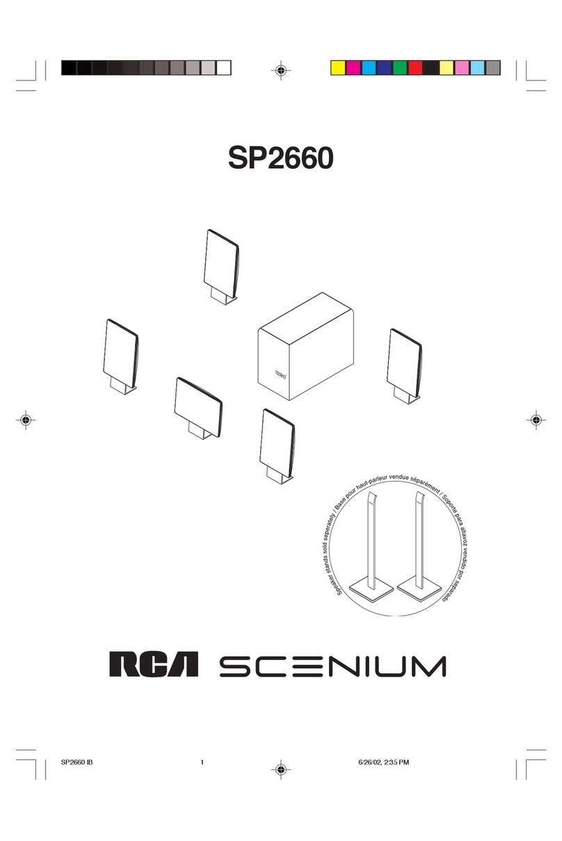 RCA Scenium SP2660 SUB User manual