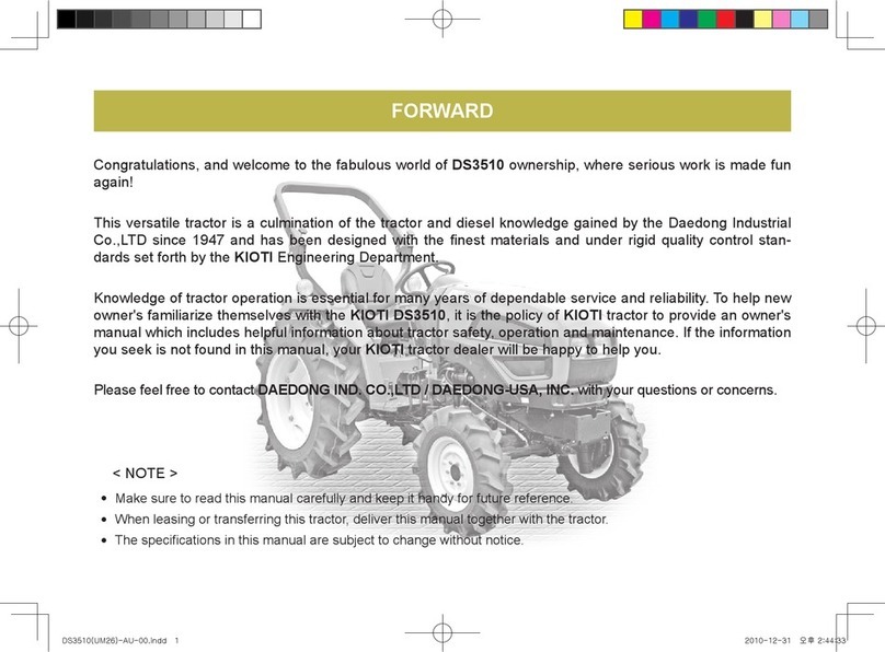 Kioti DS3510 User manual
