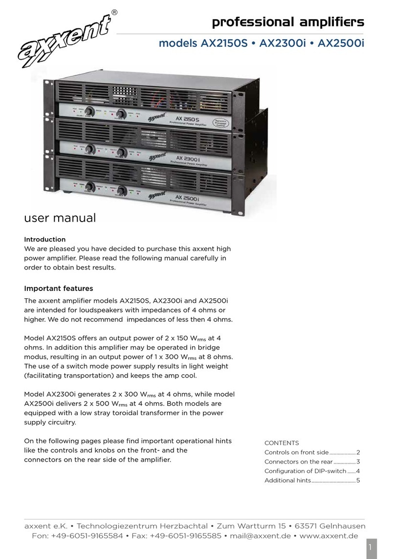 Axxent AX2150S User manual Axxent AX2150S User manual