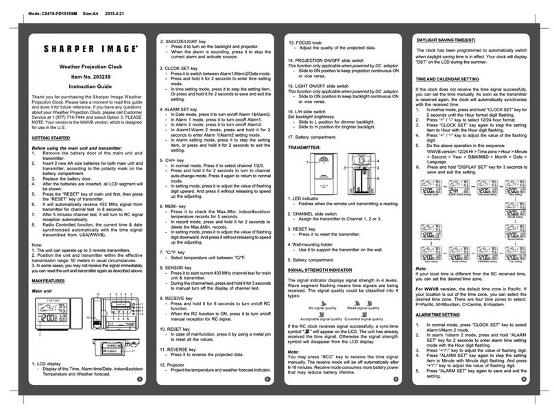 Sharper Image 203239 Manual