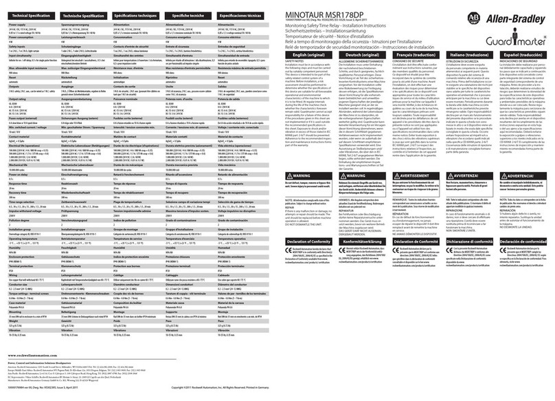 Allen-Bradley MINOTAUR MSR178DP User manual