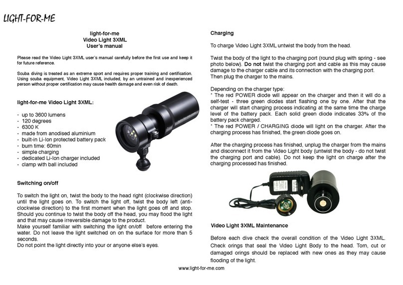 Light-For-Me Video Light 3XML user manual