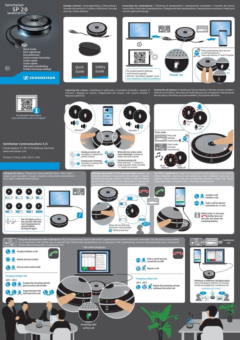 Sennheiser SP 20 quick guide