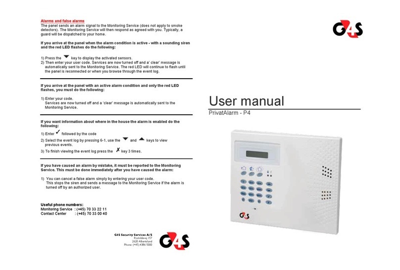 G4S PrivatAlarm P4 user manual