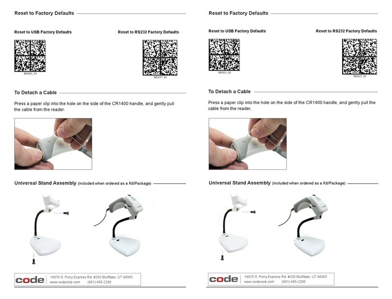 Code CR1400 User manual