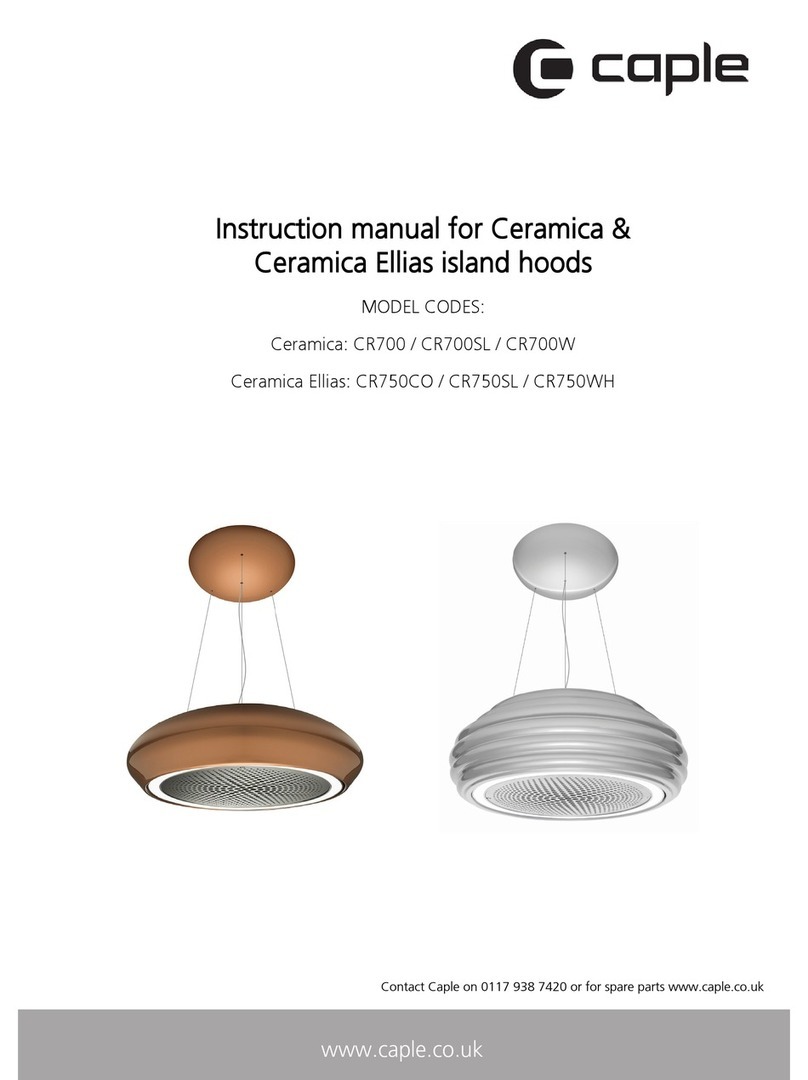 Caple Ceramica CR700W User manual Caple Ceramica CR700W User manual