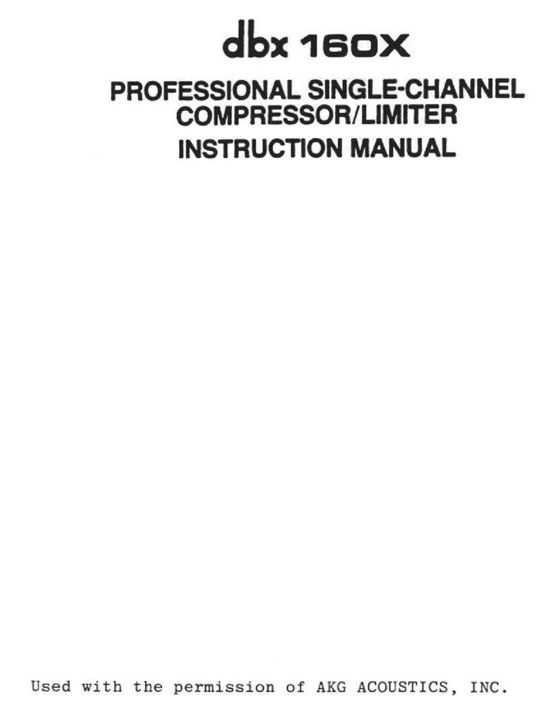 dbx 160X User manual