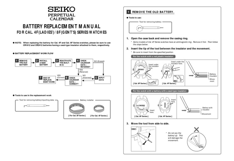 Seiko 4F series BATTERY REPLACEMENT MANUAL