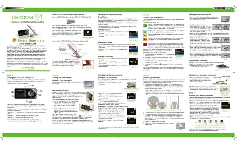 Dexcom G4 Platinum User manual Dexcom G4 Platinum User manual