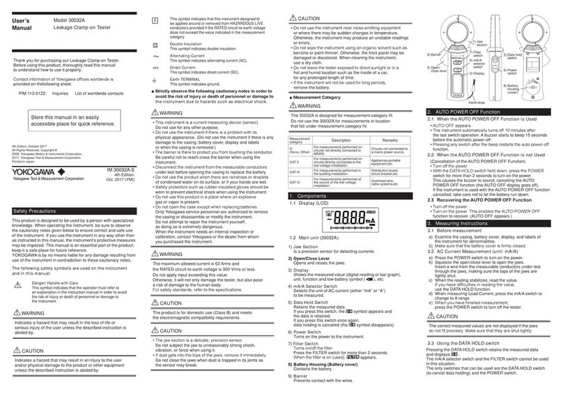 YOKOGAWA 30032A user manual