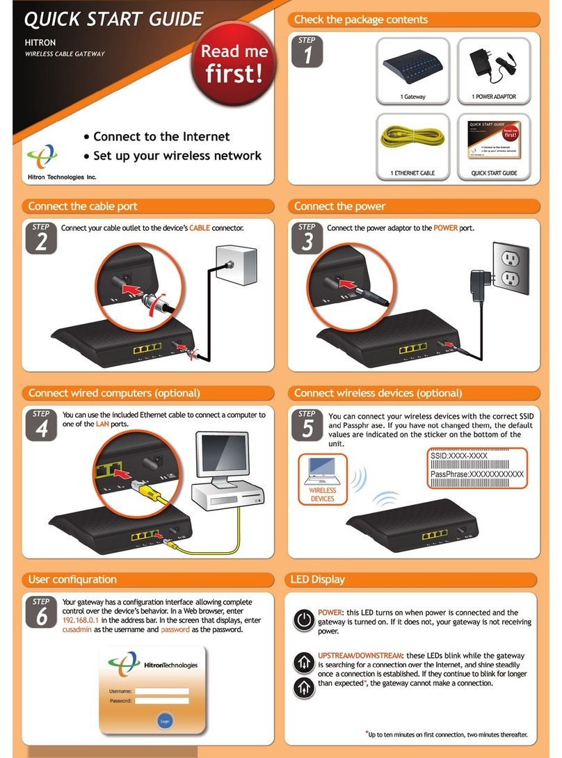 Hitron CVE-30360 quick start guide