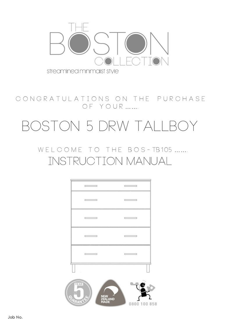 Compac Furniture Boston 5 Drw tallboy instruction manual Compac Furniture Boston 5 Drw tallboy instruction manual