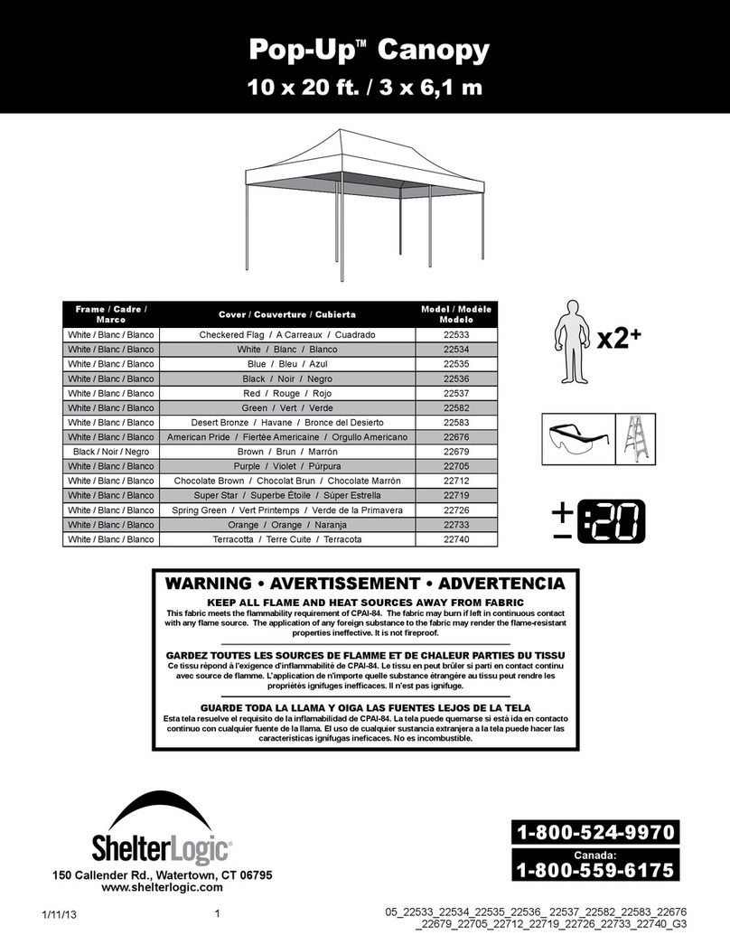 ShelterLogic Pop-Up 22533 User manual