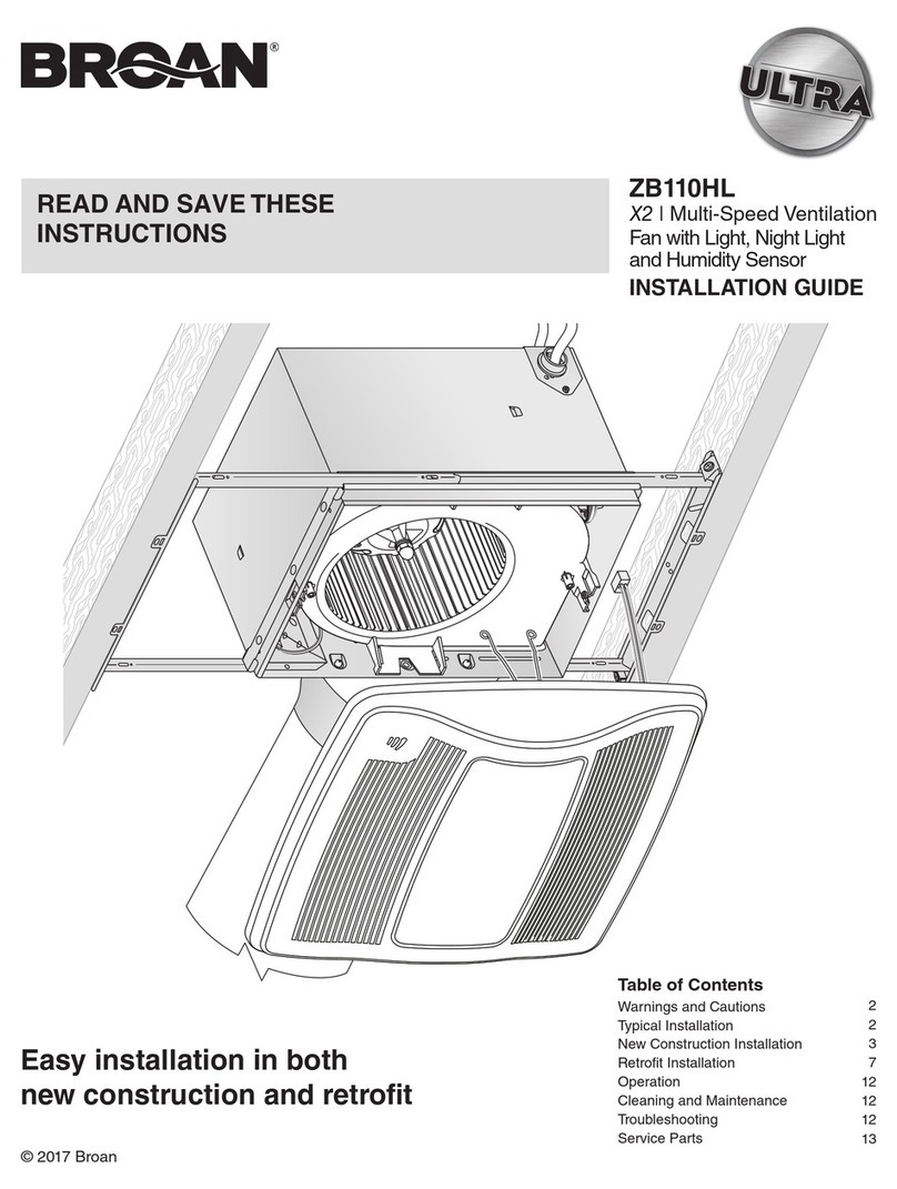Broan ZB110HL User manual