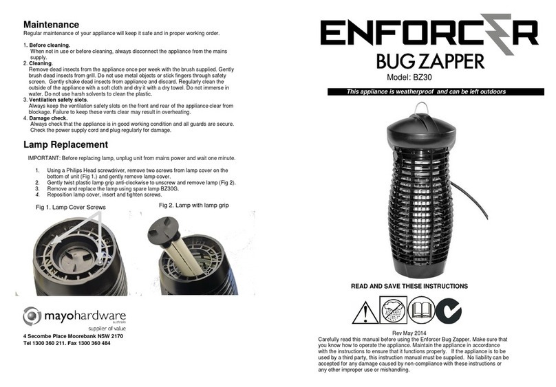 ENFORCER Bug Zapper BZ30 instructions