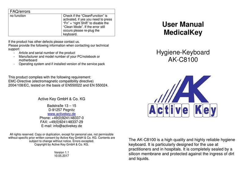 Active Key MedicalKey AK-C8100 user manual
